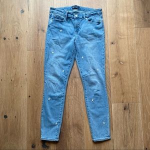 GAP Legging Style Embroidered Star Jeans Size 27
